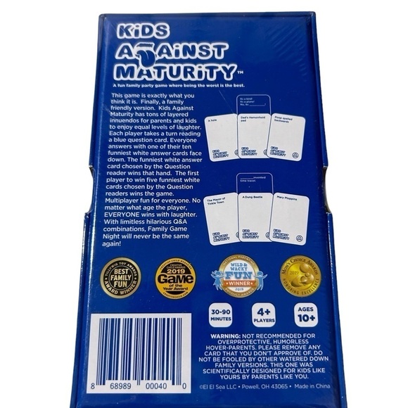 Kids Against Maturity A Fun Party Card Game for Kids and Families NEW & SEALED - Picture 2 of 2